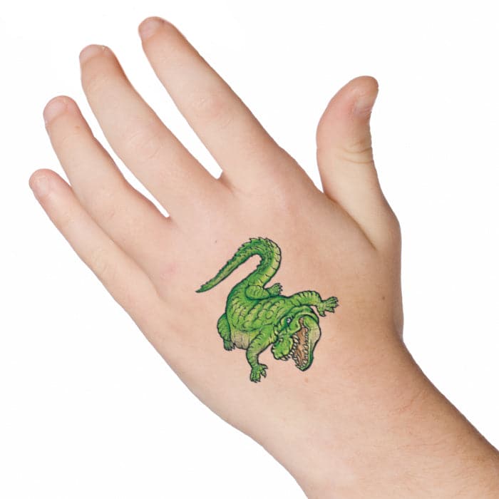 Crocodile Temporary Tattoo 2 in x 2 in