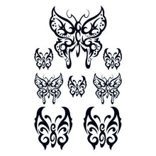 Set of Tribal Butterfly Temporary Tattoos 3.5 in x 2.5 in