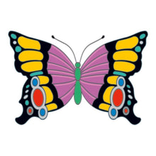 Elegant Butterfly Insect Temporary Tattoo 3.5 in x 2.5 in