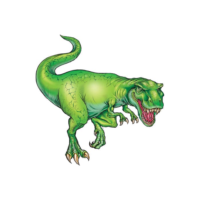 Tyrannosaurus Dinosaur Temporary Tattoo 3.5 in x 2.5 in