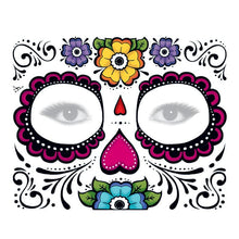 Day of the Dead: Floral Face Temporary Tattoo 6 in x 5 in