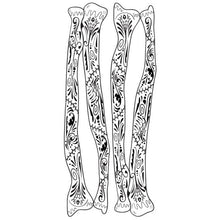 Day of the Dead Skeleton Arm Temporary Tattoo 4 in x 8.5 in