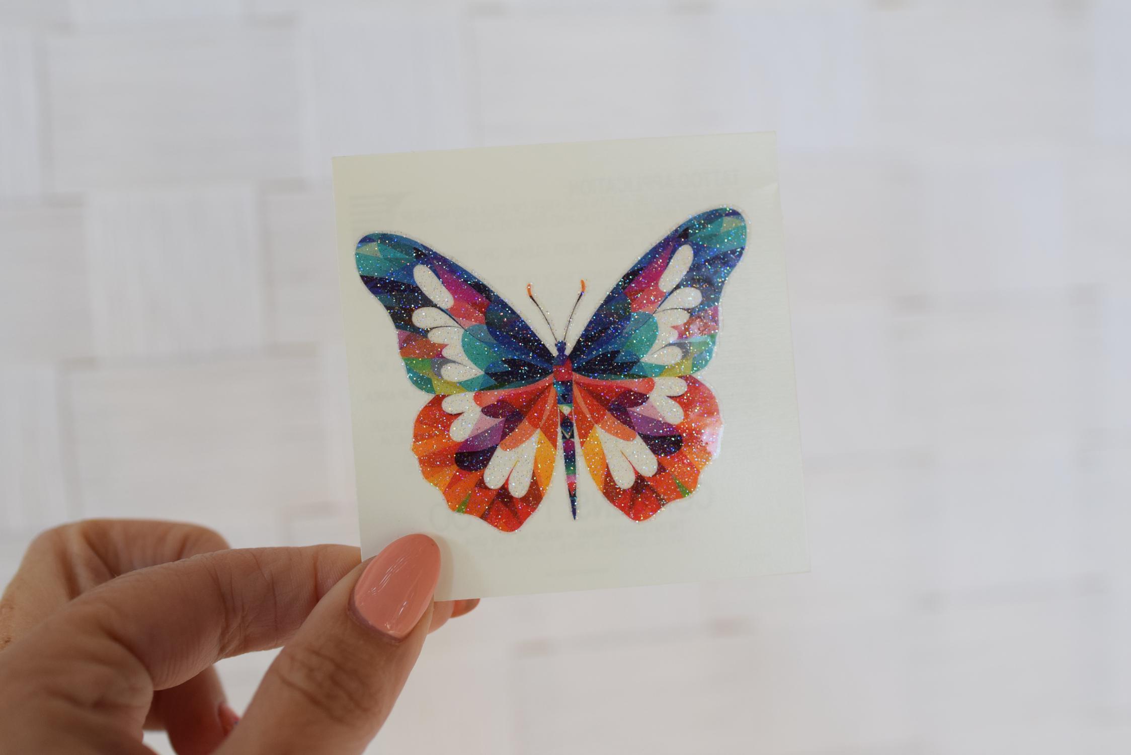 Butterfly Glitter Temporary Tattoo