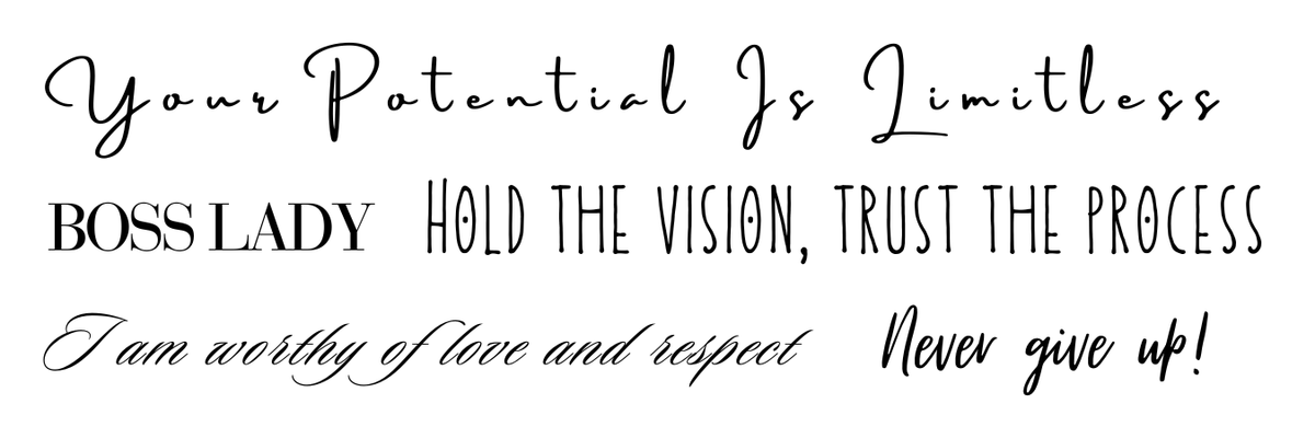 Words to Live By #1 - Temporary Tattoo 1.5 in x 4.5 in