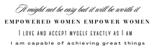 Words to Live By #3 - Temporary Tattoo 1.5 in x 4.5 in