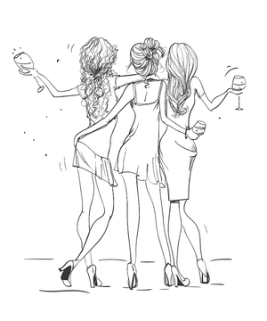 Sassy Ladies Night Empowerment Temporary Tattoo