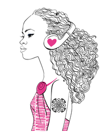 Melodic Vibes Temporary Tattoo 2.5 in x 3 in