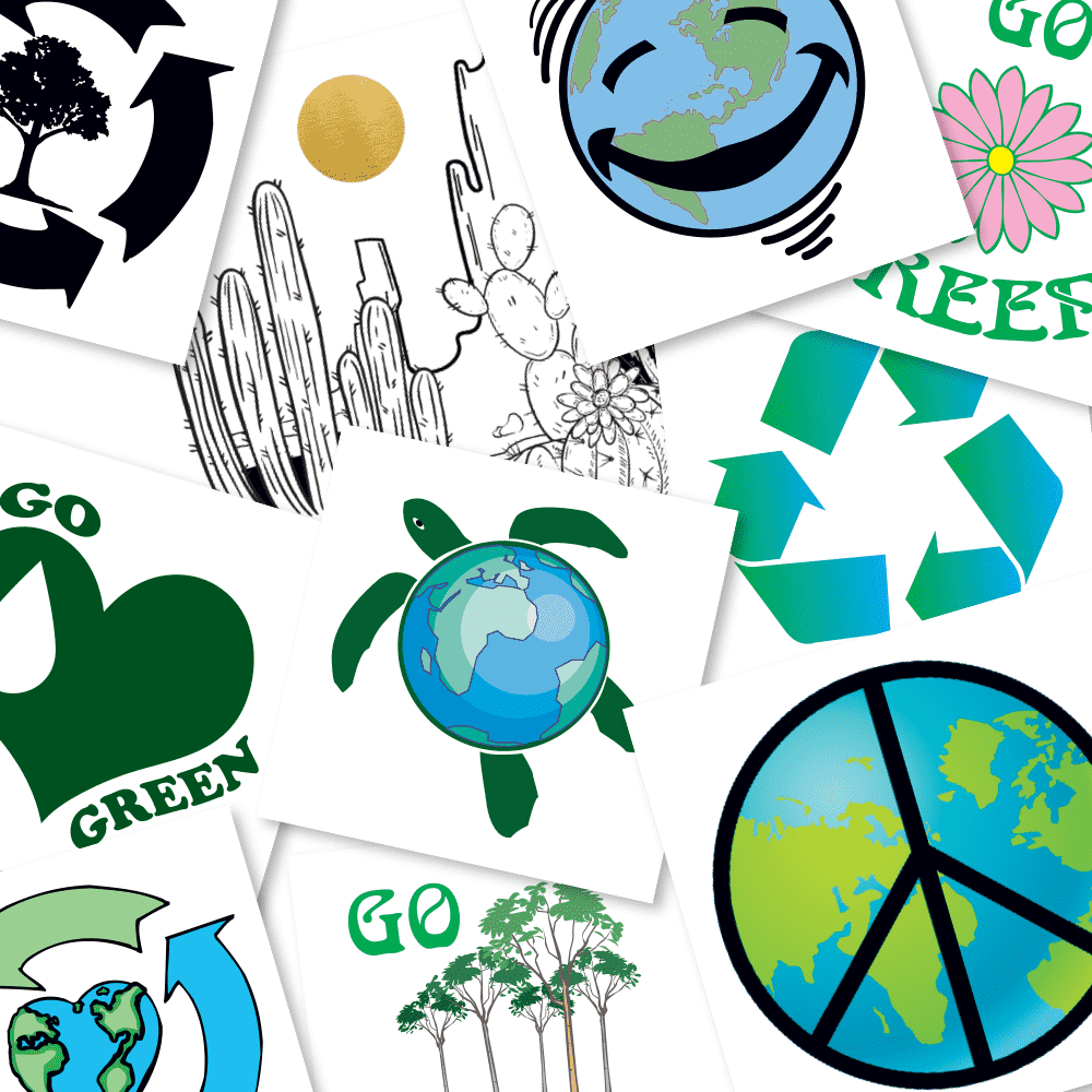 Earth Day Temporary Tattoos