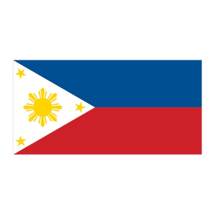 Flag of the Philippines Temporary Tattoo 2 in x 1.5 in