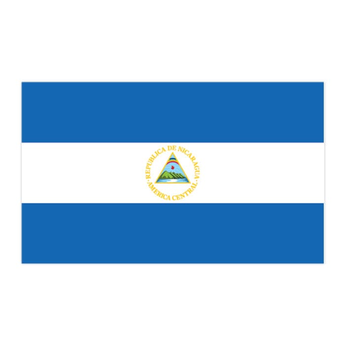 Flag of Nicaragua Temporary Tattoo 2 in x 1.5 in