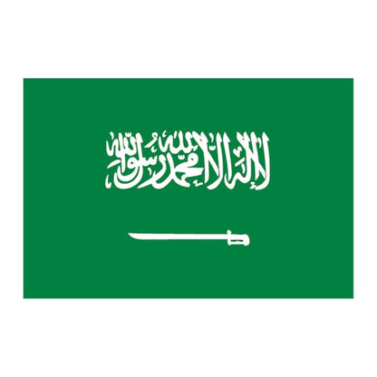 Flag of Saudi Arabia Temporary Tattoo 2 in x 1.5 in