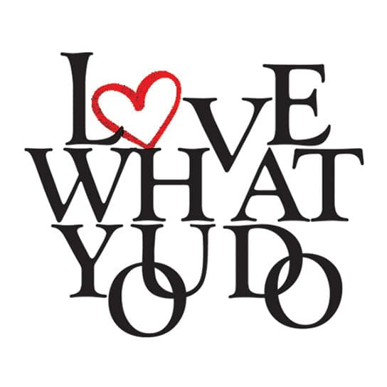 Love What You Do Metallic Temporary Tattoo 2 in x 2 in