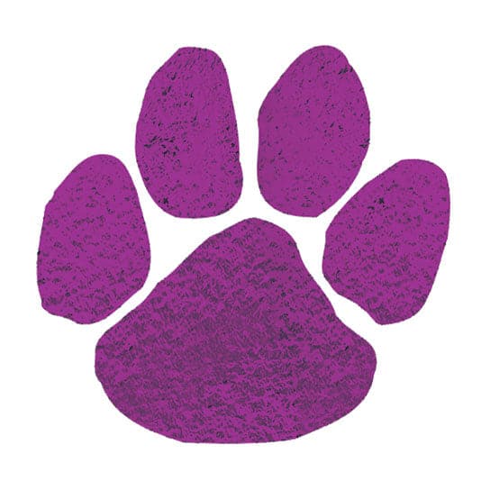 Metallic Purple Paw Temporary Tattoo 2 in x 2 in