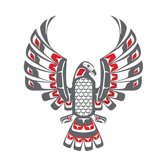 Eagle Totem Metallic Temporary Tattoo 2.5 in x 3 in