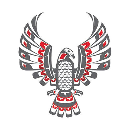 Eagle Totem Metallic Temporary Tattoo 2.5 in x 3 in