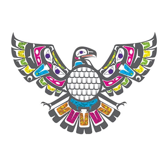 Radiant Eagle Metallic Temporary Tattoo 3.5 in x 2.5 in