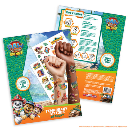 Paw Patrol Dino Movie Temporary Tattoo Booklet – 50 Tattoos