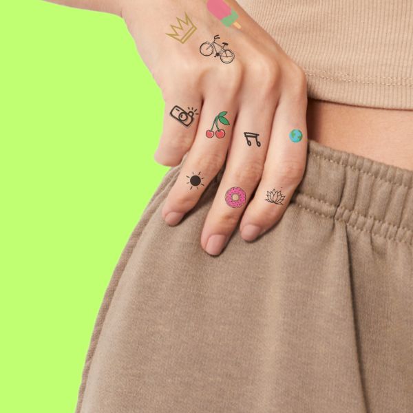 Tiny Tats Finger Temporary Tattoos