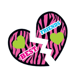 Best Friends Heart Temporary Tattoo