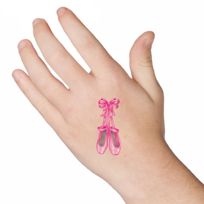 Ballet Shoes Temporary Tattoo 2 in x 2 in