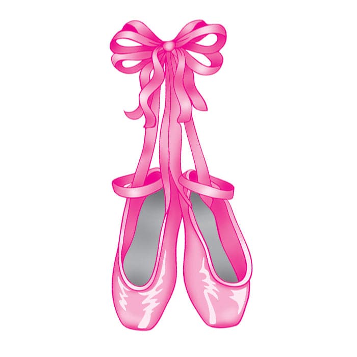 Ballet Shoes Temporary Tattoo 2 in x 2 in