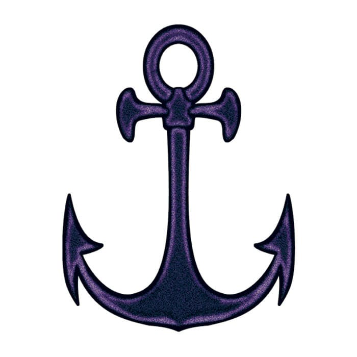 Black Anchor Sailor Temporary Tattoo 2 in x 2 in