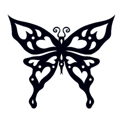 Glow in the Dark Tribal Butterfly Temporary Tattoo 2 in x 2 in