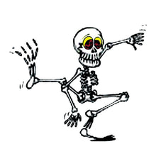 Glow in the Dark Dancing Skeleton Temporary Tattoo 2 in x 2 in