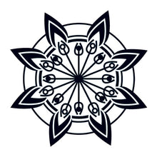 Glow in the Dark Tribal Flower Temporary Tattoo 2 in x 2 in