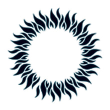 Glow in the Dark Tribal Circle Temporary Tattoo 2 in x 2 in