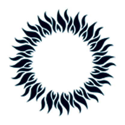 Glow in the Dark Tribal Circle Temporary Tattoo 2 in x 2 in
