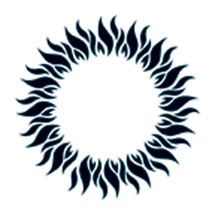 Glow in the Dark Tribal Circle Temporary Tattoo 2 in x 2 in