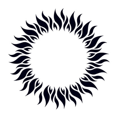 Glow in the Dark Tribal Circle Temporary Tattoo 2 in x 2 in