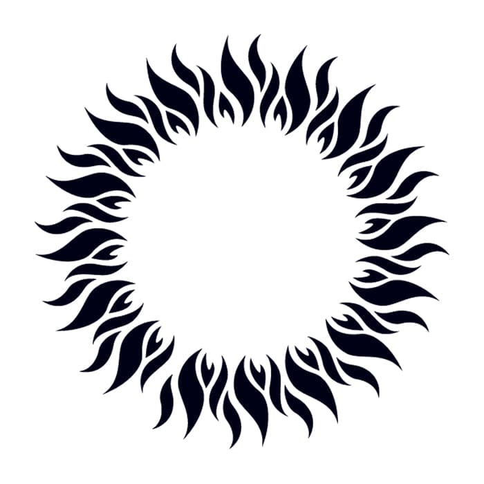 Glow in the Dark Tribal Circle Temporary Tattoo 2 in x 2 in