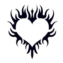 Small-Glow in the Dark Flaming Heart Temporary Tattoo 2 in x 2 in