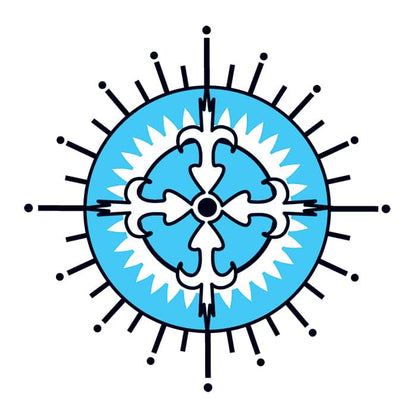 Glow in the Dark Intricate Circle Temporary Tattoo 3 in x 3 in