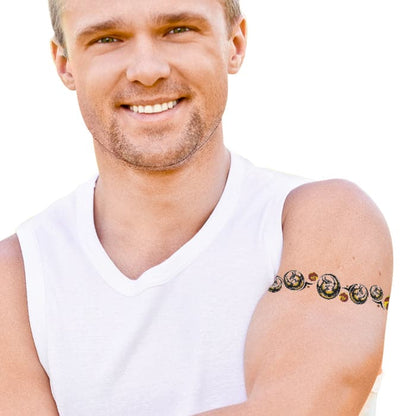 Glow in the Dark Dragon Band Temporary Tattoo 9 in x 1.5 in