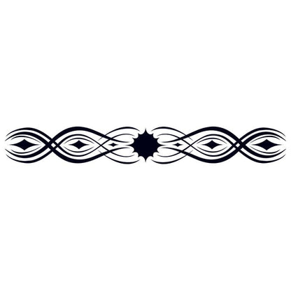 Glow in the Dark Tribal Band Temporary Tattoo 9 in x 1.5 in