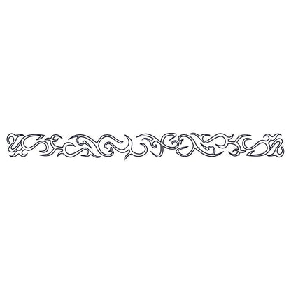 Glow in the Dark Pattern Band Temporary Tattoo 6 in x 1.5 in