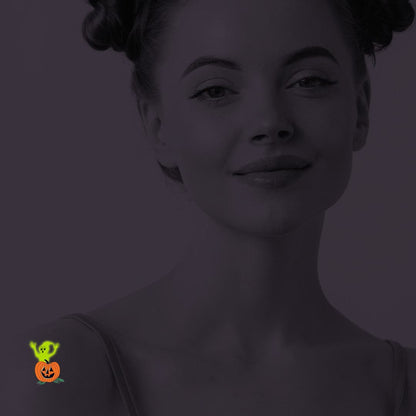 Glow in the Dark Ghost and Pumpkin Temporary Tattoo 1.5 in x 2 in