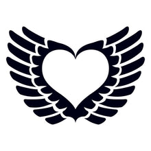 Glow in the Dark Winged Heart Temporary Tattoo 3 in x 3 in