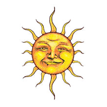 Glitter Sun Face Temporary Tattoo 2 in x 2 in