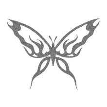 Glitter Black Butterfly Temporary Tattoo 2 in x 2 in