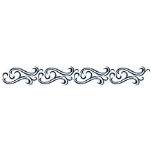 Glitter Black Windy Design Band Temporary Tattoo 9 in x 1.5 in
