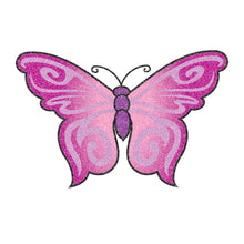 Glitter Purple Butterfly Temporary Tattoo 2 in x 1.5 in