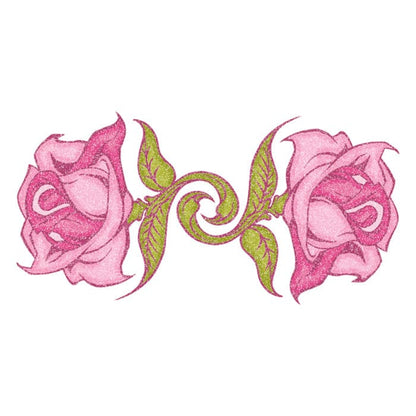 Glitter Flowers Temporary Tattoo 3.5 in x 2.5 in