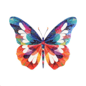 Glitter Rainbow Butterfly Temporary Tattoo