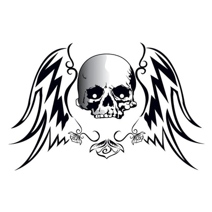 Winged Skull Temporary Tattoo