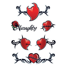 Devil Hearts Temporary Tattoo 6 in x 4.5 in