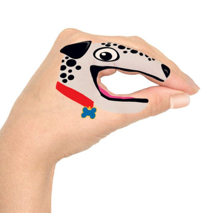 Dalmatian Hand Puppet Temporary Tattoo 3.5 in x 2.5 in